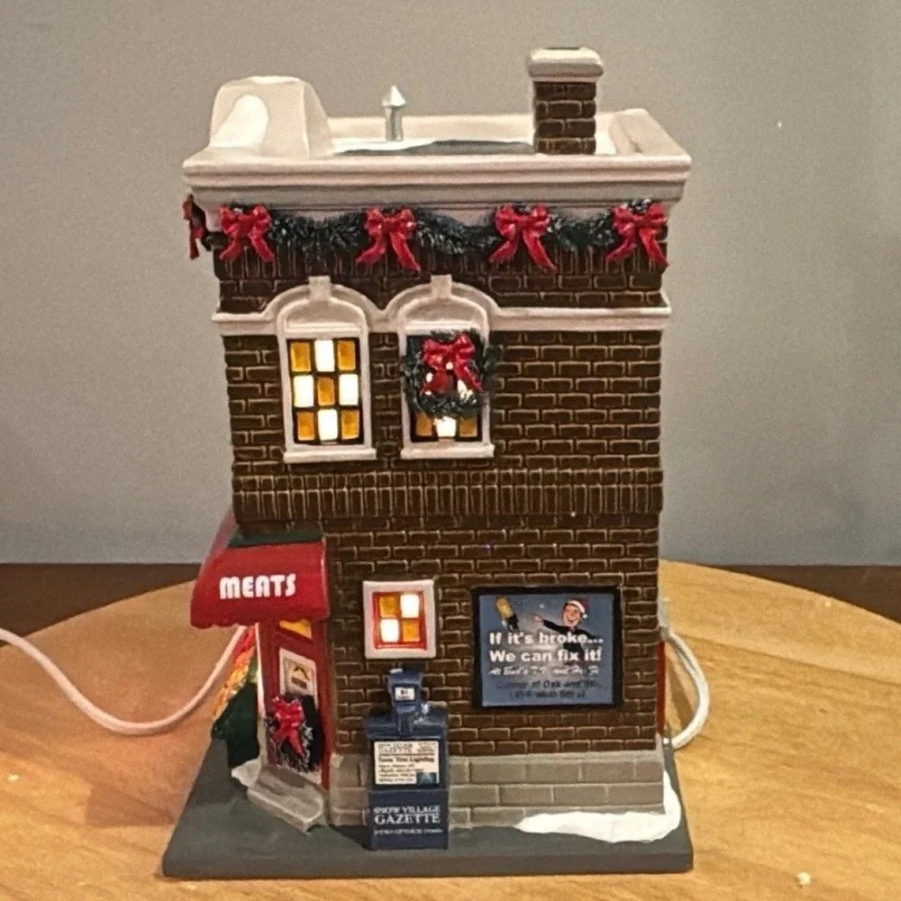 Department 56 Tom's Foods Grocery Snow Village Lighted 808947 Dept 56 Boxed RARE